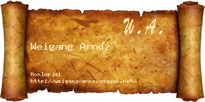 Weigang Arnó névjegykártya
